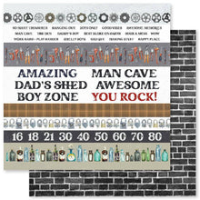 Load image into Gallery viewer, 12x12 Paper: Paper Rose-Dad's Shed