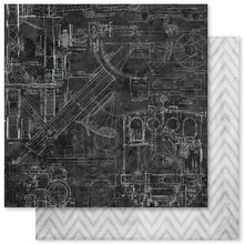 Load image into Gallery viewer, 12x12 Paper:  Paper Rose - Blueprints