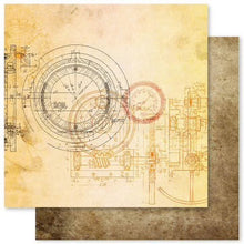 Load image into Gallery viewer, 12x12 Paper:  Paper Rose - Blueprints