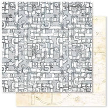 Load image into Gallery viewer, 12x12 Paper:  Paper Rose - Blueprints