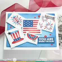 Load image into Gallery viewer, Stencils: Postage Collage 4th of July Stencil