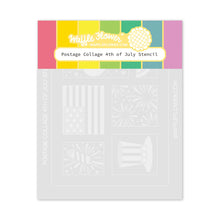 Load image into Gallery viewer, Stencils: Postage Collage 4th of July Stencil