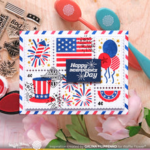 Load image into Gallery viewer, Stencils: Postage Collage 4th of July Stencil