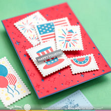 Load image into Gallery viewer, Stencils: Postage Collage 4th of July Stencil
