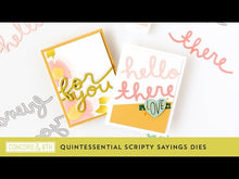 Load and play video in Gallery viewer, Dies: Concord & 9th-Quintessential Scripty Sayings Dies