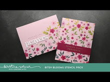 Load and play video in Gallery viewer, Stencils: Kristina Werner with C&9-Bitsy Blooms Stencil Pack