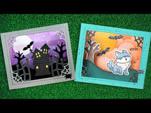 Load and play video in Gallery viewer, Dies: Lawn Fawn-Shadow box Card Halloween Add-On