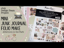 Load and play video in Gallery viewer, Mini Album: Paper Rose Studio-Afternoon in the Park 8.5" x 11" Mini Junk Journal Folio Kit