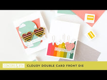 Load and play video in Gallery viewer, Dies: Concord & 9th-Cloudy Double Card Front Die