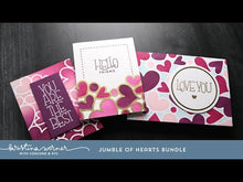 Load and play video in Gallery viewer, Stencils: Kristina Werner with C&9-Jumble of Hearts Stencil Pack