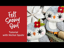 Load and play video in Gallery viewer, Dies: Spellbinders -FELT SNOWY OWL ETCHED DIES FROM THE FELT STITCH & CREATE COLLECTION BY NICOLE SPOHR