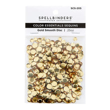Load image into Gallery viewer, Embellishments: Spellbinders-Color Essential Sequins-Gold Smooth Disc