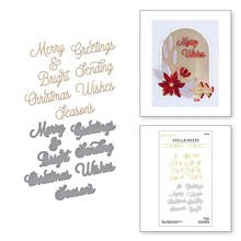 Load image into Gallery viewer, Hot Foil: Spellbinders-Merry Glimmer Sentiments Glimmer Hot Foil Plate & Die Set