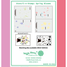 Load image into Gallery viewer, Stencil-n-Stamp & Dies Combo: Waffle Flower-Spring Blooms