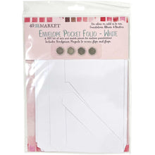 Load image into Gallery viewer, Scrapbooking: 49 And Market Foundations Envelope Pocket Folio-White