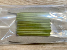 Load image into Gallery viewer, Ribbon: Purple Pinky Promises-1/8 inch Velvet String Cord Ribbon with Woven Edge-Sweet Pea Green