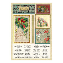 Load image into Gallery viewer, Embellishments: LOVING CHRISTMAS WISHES STICKER PAD FROM THE CHRISTMAS FLEA MARKET FINDS COLLECTION BY CATHE HOLDEN