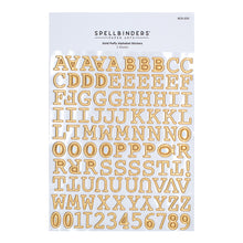 Load image into Gallery viewer, Embellishments: Spellbinders-Gold Puffy Alphabet Stickers