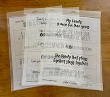 Load image into Gallery viewer, Embellishments: Keller’s Creations Vellum Wraps-Grandma’s House