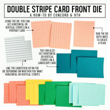 Load image into Gallery viewer, Dies: Concord & 9th-Double Stripe Card Front Die