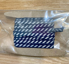 Load image into Gallery viewer, Ribbon: Purple Pinky Promises-1/8 Inch Mini Diagonal Stripes Ribbon with Woven Edg—Navy
