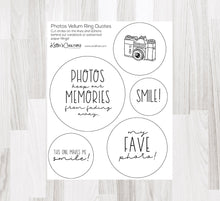 Load image into Gallery viewer, Embellishments: Keller’s Creations-Vellum Ring Quotes