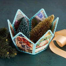 Load image into Gallery viewer, Dies: Spellbinders VINTAGE HANDCRAFTED SQUARE BASE AND SIDES BOWL DEEP ETCHED DIES FROM THE CHRISTMAS FLEA MARKET FINDS COLLECTION BY CATHE HOLDEN