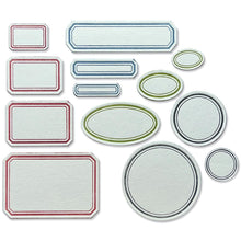 Load image into Gallery viewer, Dies: Sizzix Thinlits Dies By Tim Holtz 13/Pkg-Vintage Labels