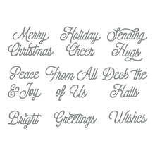 Load image into Gallery viewer, Dies: Spellbinders-Mix & Match Holiday Greetings Etched Dies
