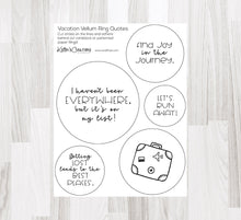 Load image into Gallery viewer, Embellishments: Keller’s Creations-Vellum Ring Quotes