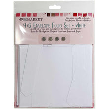Load image into Gallery viewer, Scrapbooking: 49 And Market Foundations 4"X6" Envelope Folio Set-White