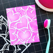 Load image into Gallery viewer, Stencils: Catherine Pooler-Scribbled Hearts Stencil