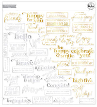 Load image into Gallery viewer, Embellishments: Pinkfresh Studio-Foiled Sentiments