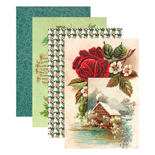 Load image into Gallery viewer, Specialty Paper: Spellbinders-HOME FOR THE HOLIDAYS 6 X 9-INCH PAPER PAD FROM THE CHRISTMAS FLEA MARKET FINDS COLLECTION BY CATHE HOLDEN