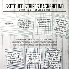 Load image into Gallery viewer, Stamps: Concord & 9th-Sketched Stripes Background Stamp