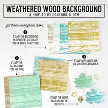 Load image into Gallery viewer, Stamps: Concord & 9th-Weathered Wood Background