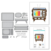 Load image into Gallery viewer, Dies: Spellbinders 3D VIGNETTE RETRO TELEVISION ETCHED DIES FROM 3D VIGNETTE COLLECTION BY BECCA FEEKEN