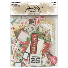 Load image into Gallery viewer, Embellishments: Tim Holtz Idea-Ology Ephemera Pack-Christmas Noel 82/Pkg