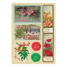Load image into Gallery viewer, Embellishments: LOVING CHRISTMAS WISHES STICKER PAD FROM THE CHRISTMAS FLEA MARKET FINDS COLLECTION BY CATHE HOLDEN