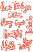 Load image into Gallery viewer, Dies-Classics Words die set