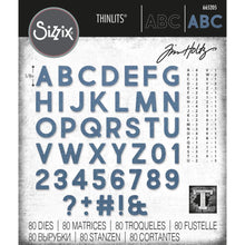 Load image into Gallery viewer, Dies: Thinlits Dies By Tim Holtz 80/Pkg-Alphanumeric Bold
