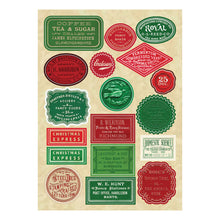 Load image into Gallery viewer, Embellishments: LOVING CHRISTMAS WISHES STICKER PAD FROM THE CHRISTMAS FLEA MARKET FINDS COLLECTION BY CATHE HOLDEN