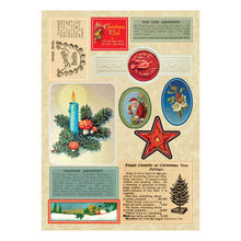 Load image into Gallery viewer, Embellishments: LOVING CHRISTMAS WISHES STICKER PAD FROM THE CHRISTMAS FLEA MARKET FINDS COLLECTION BY CATHE HOLDEN
