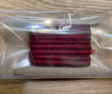 Load image into Gallery viewer, Ribbon: Purple Pinky Promises-1/8 inch Velvet String Cord Ribbon with Woven Edge-Burgandy