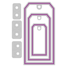 Load image into Gallery viewer, Dies: Sizzix Framed Tags Thinlits Dies By Tim Holtz 6/Pkg