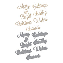 Load image into Gallery viewer, Hot Foil: Spellbinders-Merry Glimmer Sentiments Glimmer Hot Foil Plate & Die Set