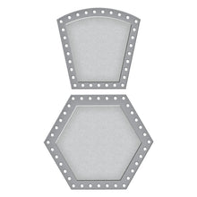 Load image into Gallery viewer, Dies: Spellbinders-VINTAGE HANDCRAFTED HEXAGON BASE AND SIDE BOWL DEEP ETCHED DIES FROM THE CHRISTMAS FLEA MARKET FINDS COLLECTION BY CATHE HOLDEN