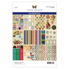 Load image into Gallery viewer, Embellishments: Spellbinders-STATIONER'S BOUTIQUE STICKER PAD FROM THE FLEA MARKET FINDS COLLECTION BY CATHE HOLDEN
