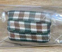 Load image into Gallery viewer, Ribbon: Purple Pinky Promises-~5/8 Inch Woven Tartan Plaid Twill Ribbon-Green/Brown/White