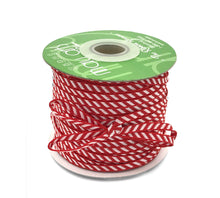 Load image into Gallery viewer, Ribbon: Purple Pinky Promises-1/8 Inch Mini Diagonal Stripes Ribbon with Woven Edge-Red